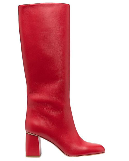 Leather boots, Red(V)